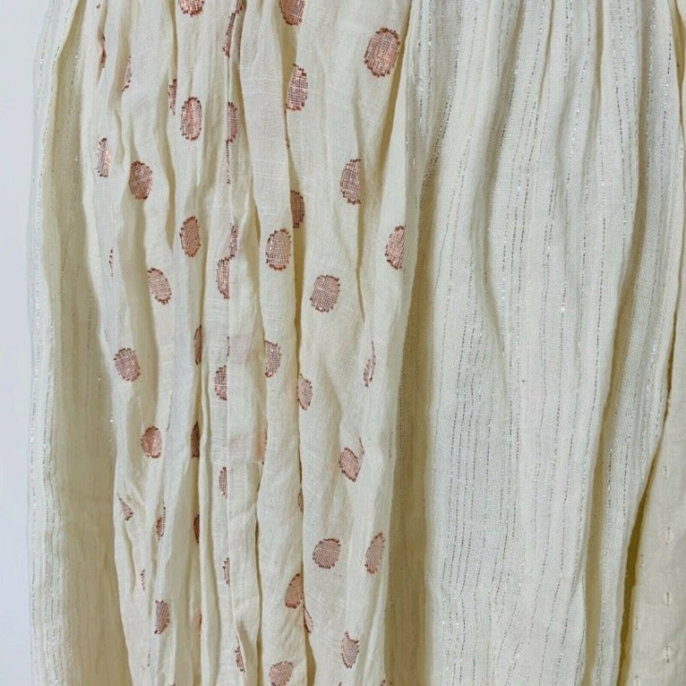 Free People Womens Amanda Ivory Polka Dt - Picture 7 of 11